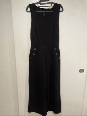 Black Jumpsuit with Decorative Buttons from Caution to the Wind